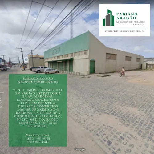 Imóvel comercial de 1.600 m2, Av. Marginal, esquina, próximo ao G Barbosa.