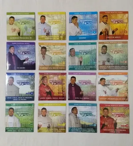 Coleção com 16 CDS Religiosos - Padre Marcelo Rossi - Momento de Fé para uma vida melhor.
