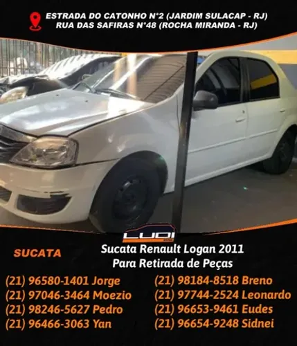 Sucata Renault Logan 2011 Para Retirada de Peças