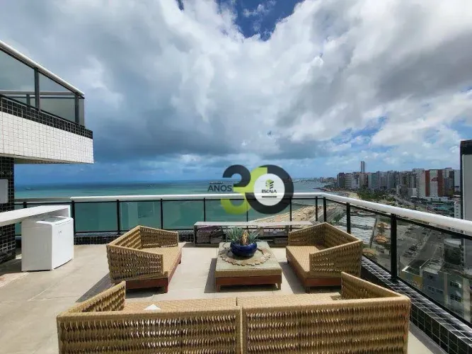 Landscape Beira Mar, Cobertura à venda, 220m2, 2 quartos, mobiliada, vista mar- Meireles -