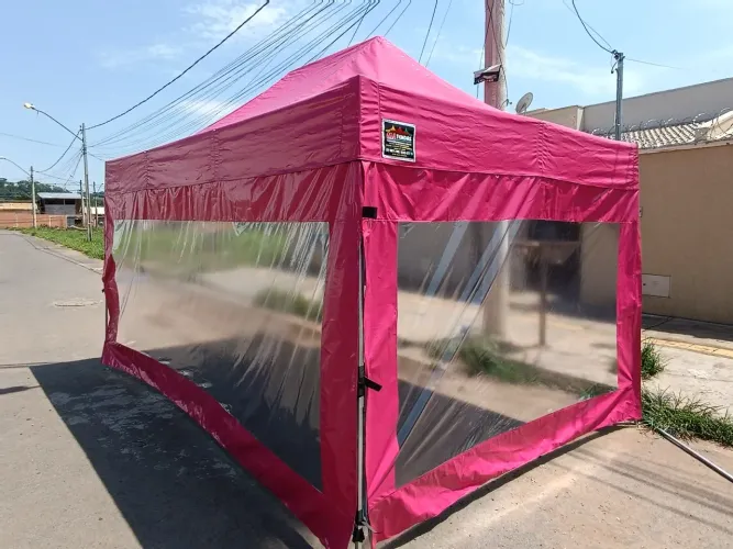 Tenda 4,5x3 com 3 laterais cristais só 1850,00