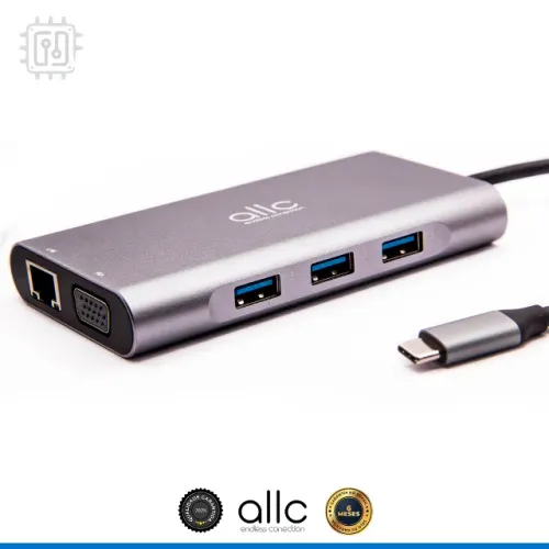 Adaptador Hub Usb Tipo C 10 Em 1 Hdmi 4k Vga Macbook Apple