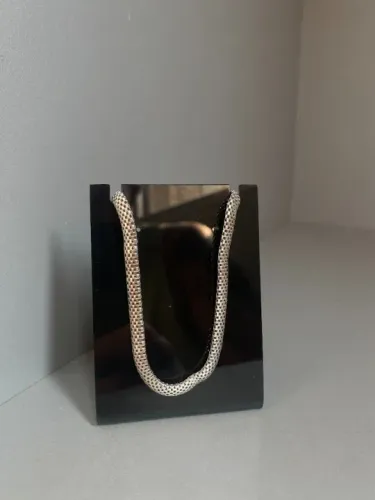 corrente em prata 925 italiana joker quadriculada 