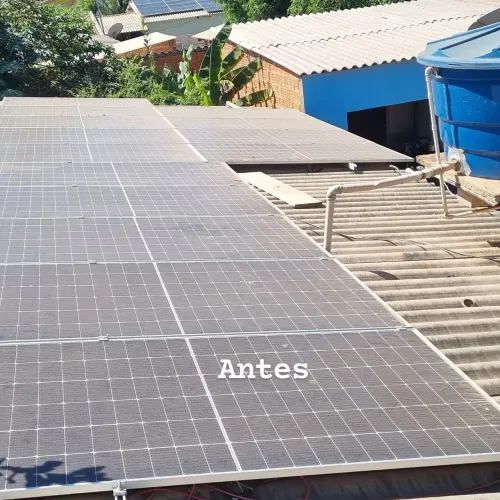 Placa solar/ limpeza 
