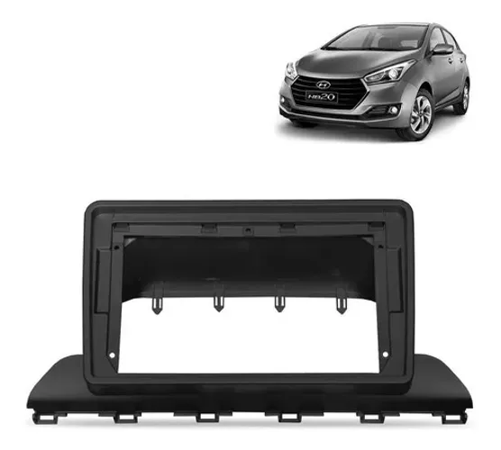 Moldura 9 Polegadas Hb20 2020 A 2023 Preto