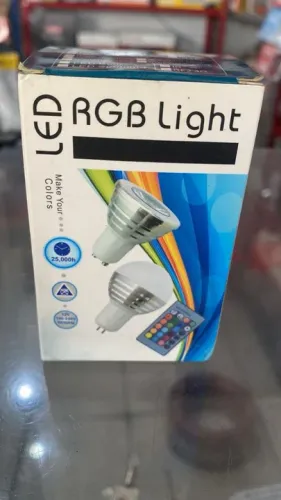 Lâmpada LED RGB com controle remoto - Iluminação colorida Unidade.