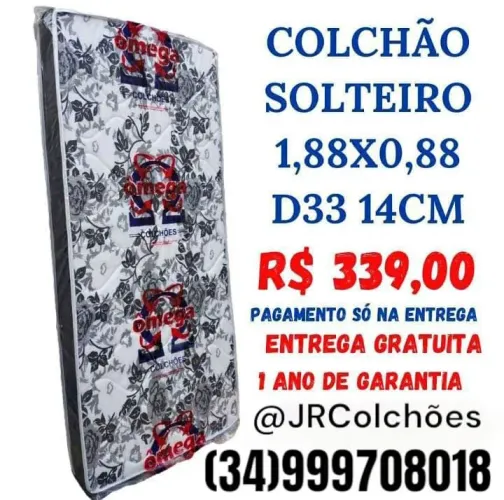 Colchão Solteiro D33 R$339,00 Entrega grátis!!! Whatsapp *