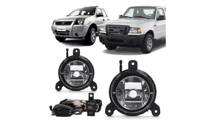 Kit Farol de Milha Neblina Auxiliar Luz para o Ford Ecosport / Ranger 2003 - 2007