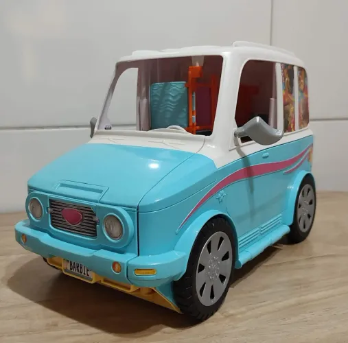 Barbie Dream Camper carro trailer barbie família pets mattel ultimate puppy mobile