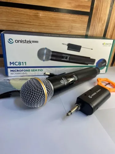 Microfone Sem Fio Profissional Onistek ON-MC811 Recarregável Homologado Anatel