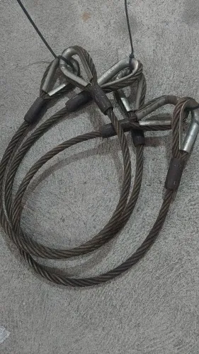 Kit 3 un Estropo Cabo de Aço 3/4" Cada Laço tem 1.55m