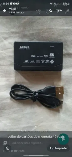 Leitor de Cartões de Memória All in 1 - 45 reais