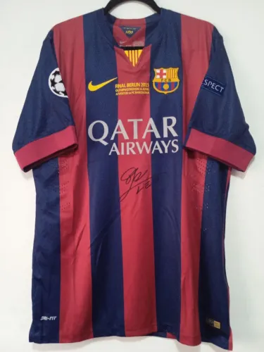 Camisa Barcelona Final Champions League 14 / 15 #10 Messi Autografada Certificada