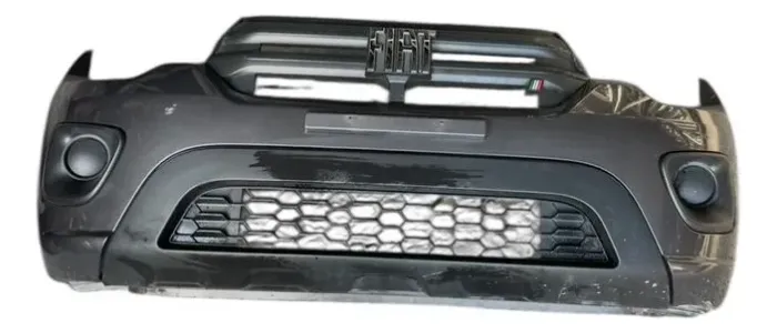 Para-choque Dianteiro Fiat Mobi 2022 - Completo (Cinza) Preto