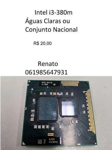Processador notebook i3-380m usado Águas Claras
