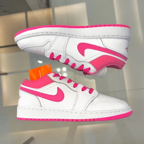 Tênis Nike Air Jordan 1 Low Pinksicle Barbie Branco e Rosa Pink Original