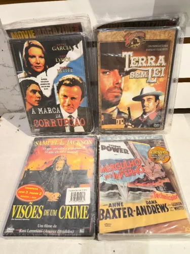 Dvd de filmes variados lacrado lote 4 unidades -VISÕES DE UM CRIME - TERRA SEM LEI