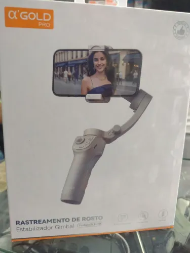 Estabilizador Gimbal para Celular ?'GOLD PRO - Rastreamento de Rosto