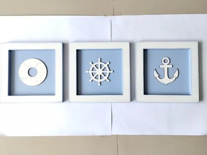 Kit 3 Quadros: Marinheiro