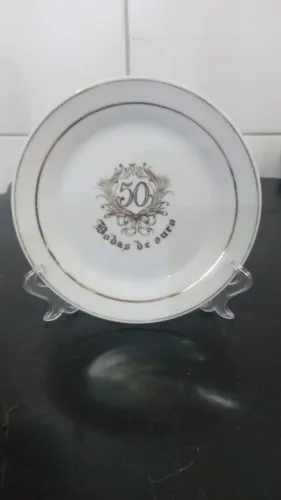 Prato Comemorativo Bodas de Ouro