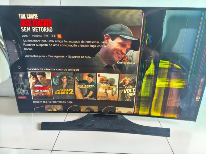 Tv Samsung 48 curvada com defeito