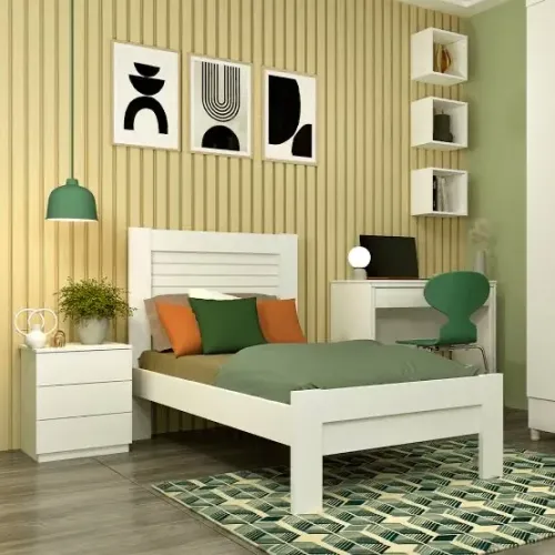 Cama de solteiro com cabeceira safira - FRETE GRATIS - ENTREGA HOJEEE !! 