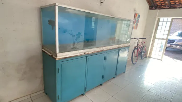 Aquário Completo com Armário Azul