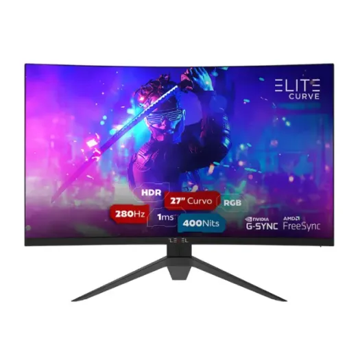 MONITOR GAMER HI LEVEL ELITE 27" CURVO WIDESCREAM FULL HD 240Hz NOVO COM NOTA FISCAL!