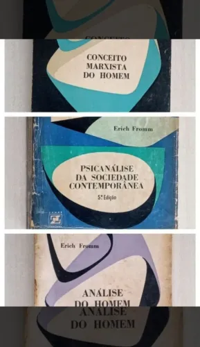 Lote 3 livros antigos - Erich Fromm - Psicanálise Conceito Análise