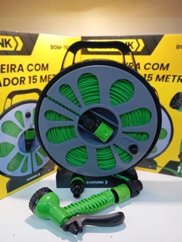 Mangueira com Enrolador 15 Metros - BOMVINK