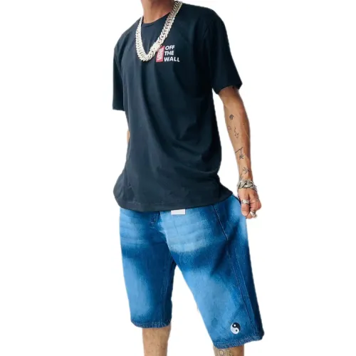 Conjunto Camiseta e Bermuda jens Masculina -