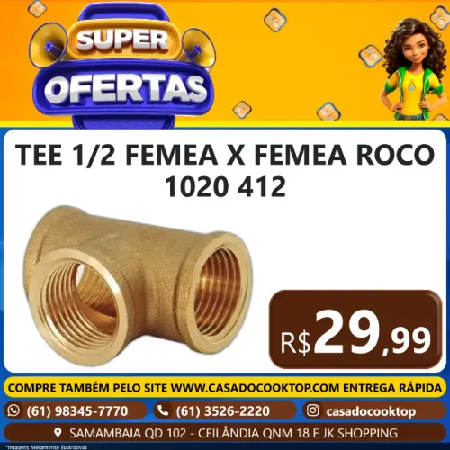 TEE 1/2 FEMEA X FEMEA ROCO 1020 412