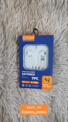 Fones de Ouvido Com Fio Tipo C Inova KV-10024