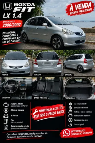 Honda Fit LX 1.4/ 1.4 Flex 8v/16v 5P Mec. 2007