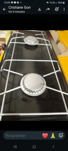 Fogão 2 bocas a Gás portátil NOVO. Funcionando perfeitamente.