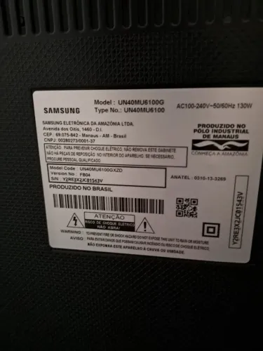 TV Samsung UN40MU6100G Para Peças - Placas, Fonte e Componentes