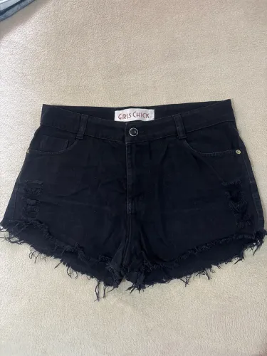 Short Jeans Preto Tam 42/44