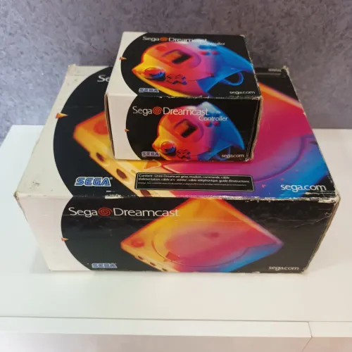 Caixa Original Dreamcast Sem Berço + Caixa Controle Dreamcast