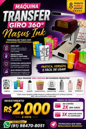 Máquina transfer giro 360 Nasus ink