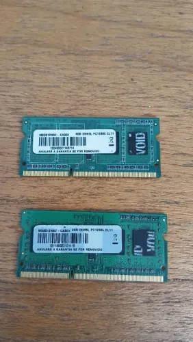 2 Memórias RAM de 4GB cada DDRSL para Notebook