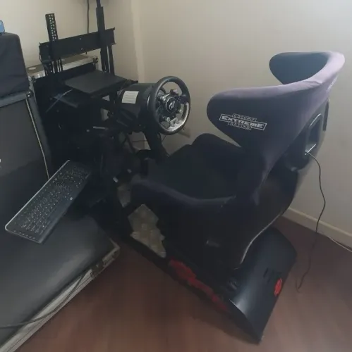 Cockpit Extreme Racing Rally com suporte p/ PC, TV e Teclado Simulador Volante