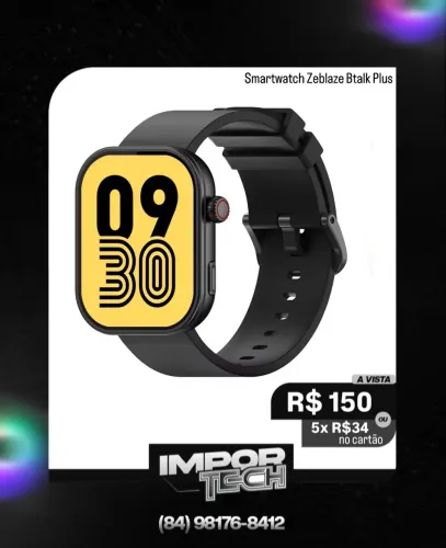 Smartwatch Zeblaze Btalk Plus. @importech_084