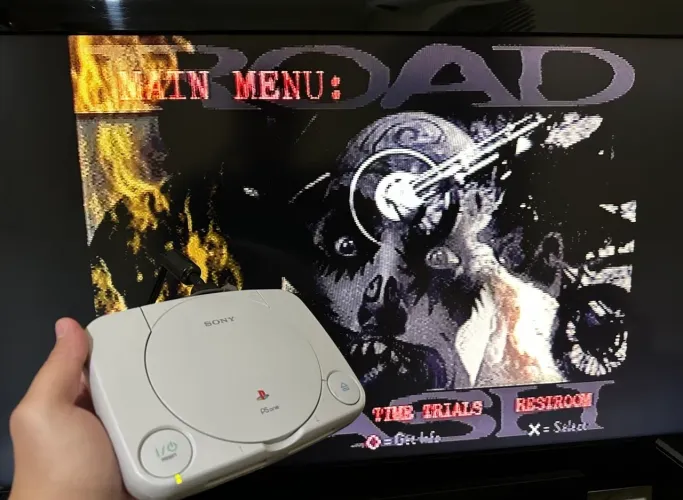 PlayStation 1 Slim / Baby Branquinho Ps1 Completo Funcionando