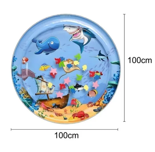 Tapete aquático para tummy time 100×100 cm