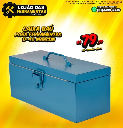 Caixa Baú Para Ferramentas D-40 Marcon