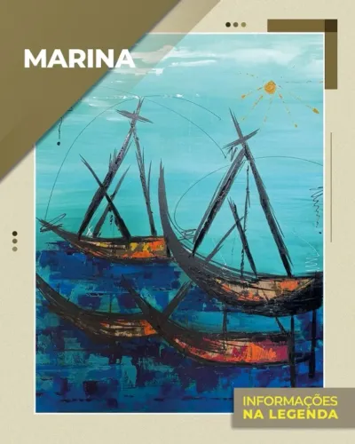 QUADRO  EM ACRÍLICO -  MARINA - 80 X 90