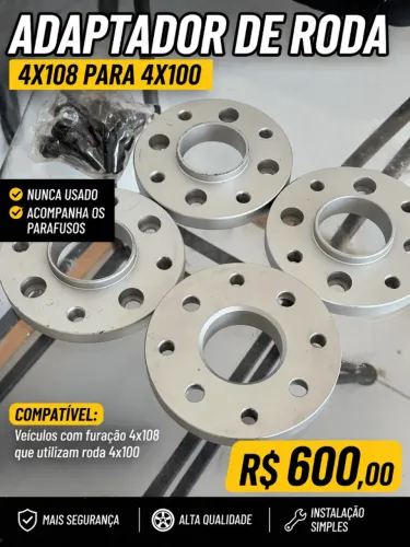 Adaptador de Roda 4x108 para 4x100