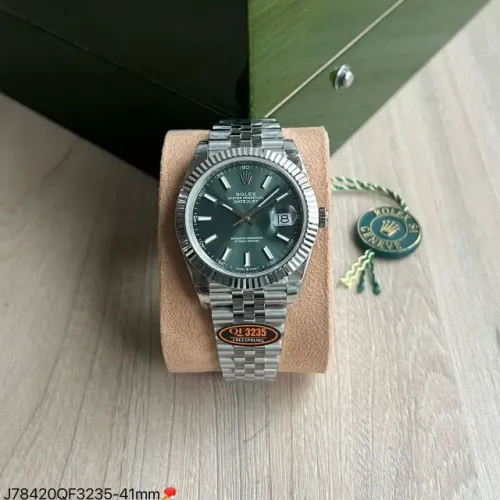RELOGIO ROLEX DATEJUST 41 - Mostrador VERDE - Menta -Pulseira Jubilee-ETA S/c