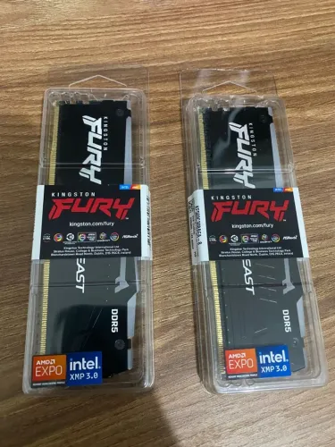 Memoria Kingston Fury Beast, RGB, 8GB (1x8GB), DDR5, 6000MHz, C30, Preto