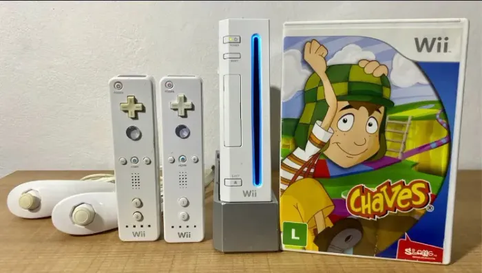 Nintendo Wii completo com Jogo do Chaves original